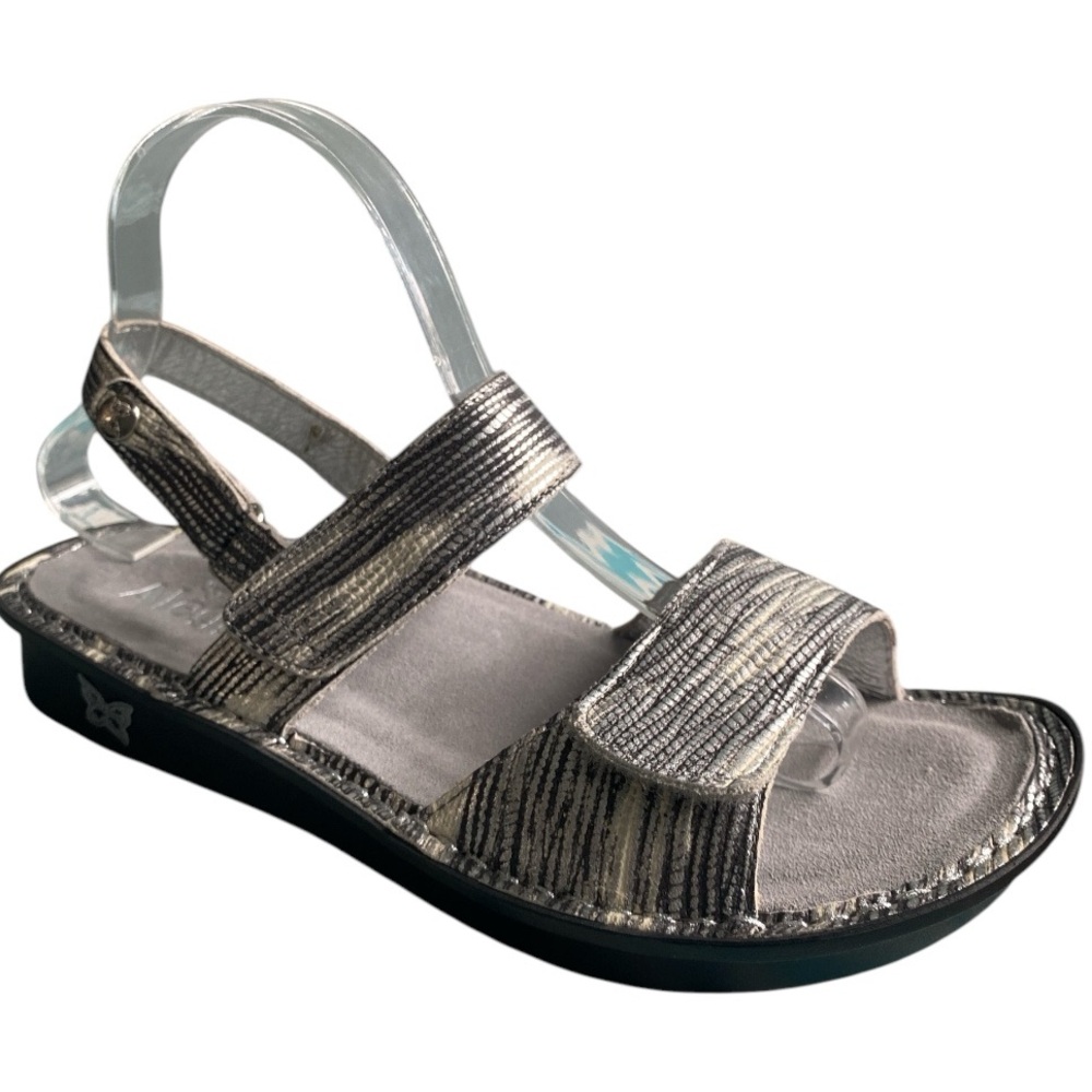 Alegria Leather Comfort Sandals 39 Minimalist  Slingback Trendy Summer Chic